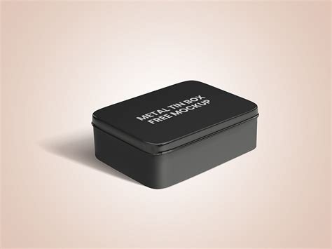 free mockup metal box|Free Metal Boxes Mockup .